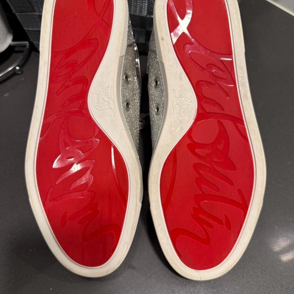 Christian Louboutin Glitter Sneakers with Red Soles